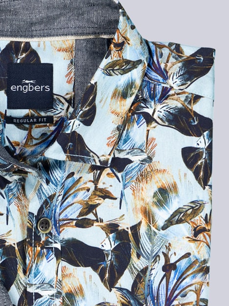 Herren Langarm-Hemd gemustert , Mehrfarbig