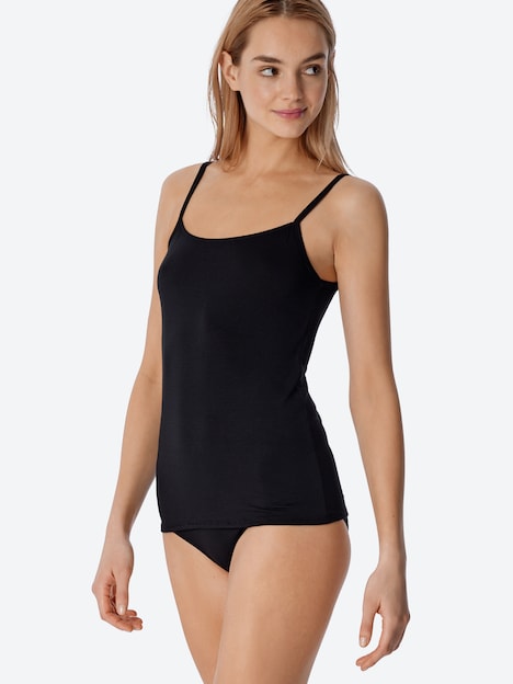 Schiesser Damen Tanktop 2-Pack Modal Essentials - Modal Essentials schwarz