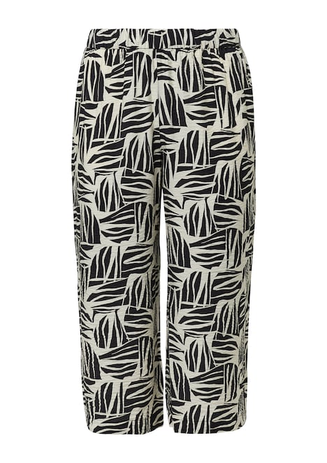 Culotte aus Viskosemix mit All-over-Print