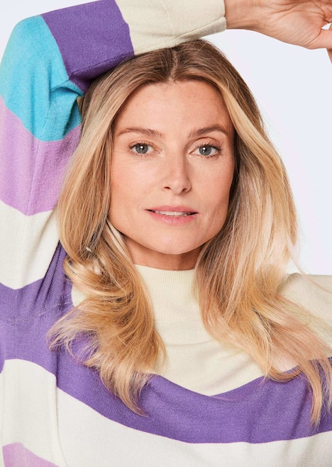 GOLDNER Tricot pullover Tricot pullover met blokstrepen