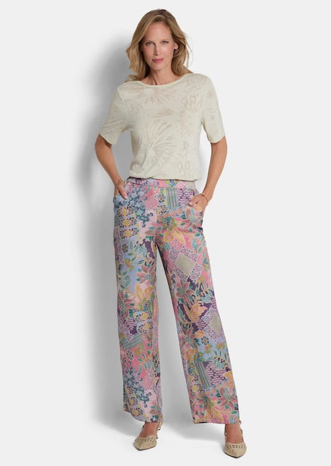 Luftige Sommerhose mit Patch-Muster
