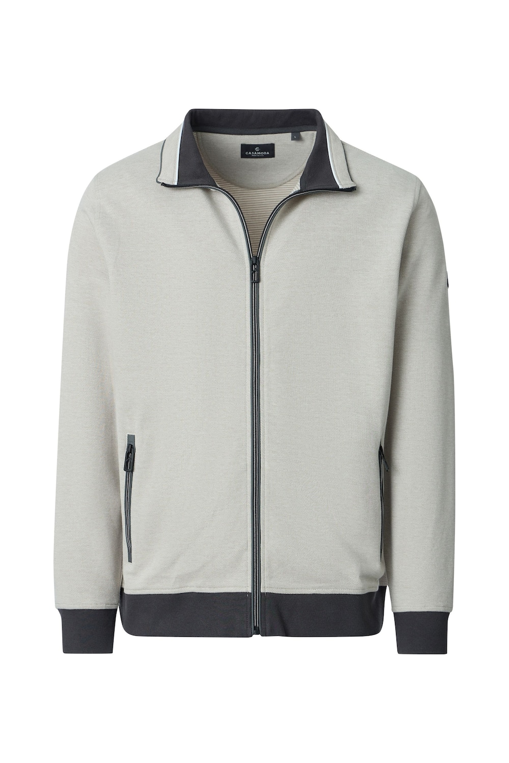 Sweatjacke gestreift