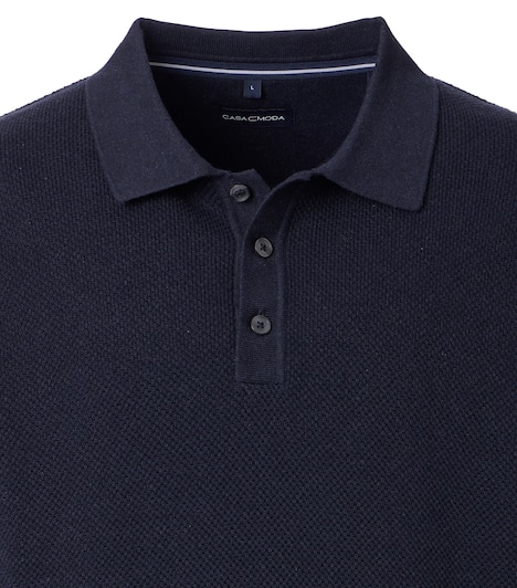 Polo-Shirt Langarm uni
