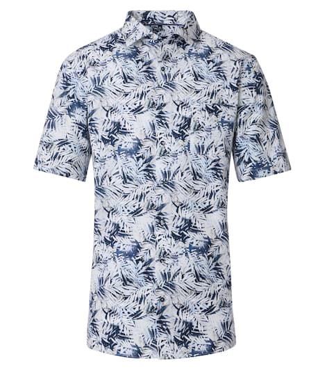 Businesshemd Kurzarm Print Comfort Fit