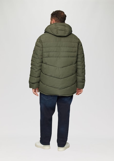 Gesteppte Jacke mit abnehmbarer Kapuze