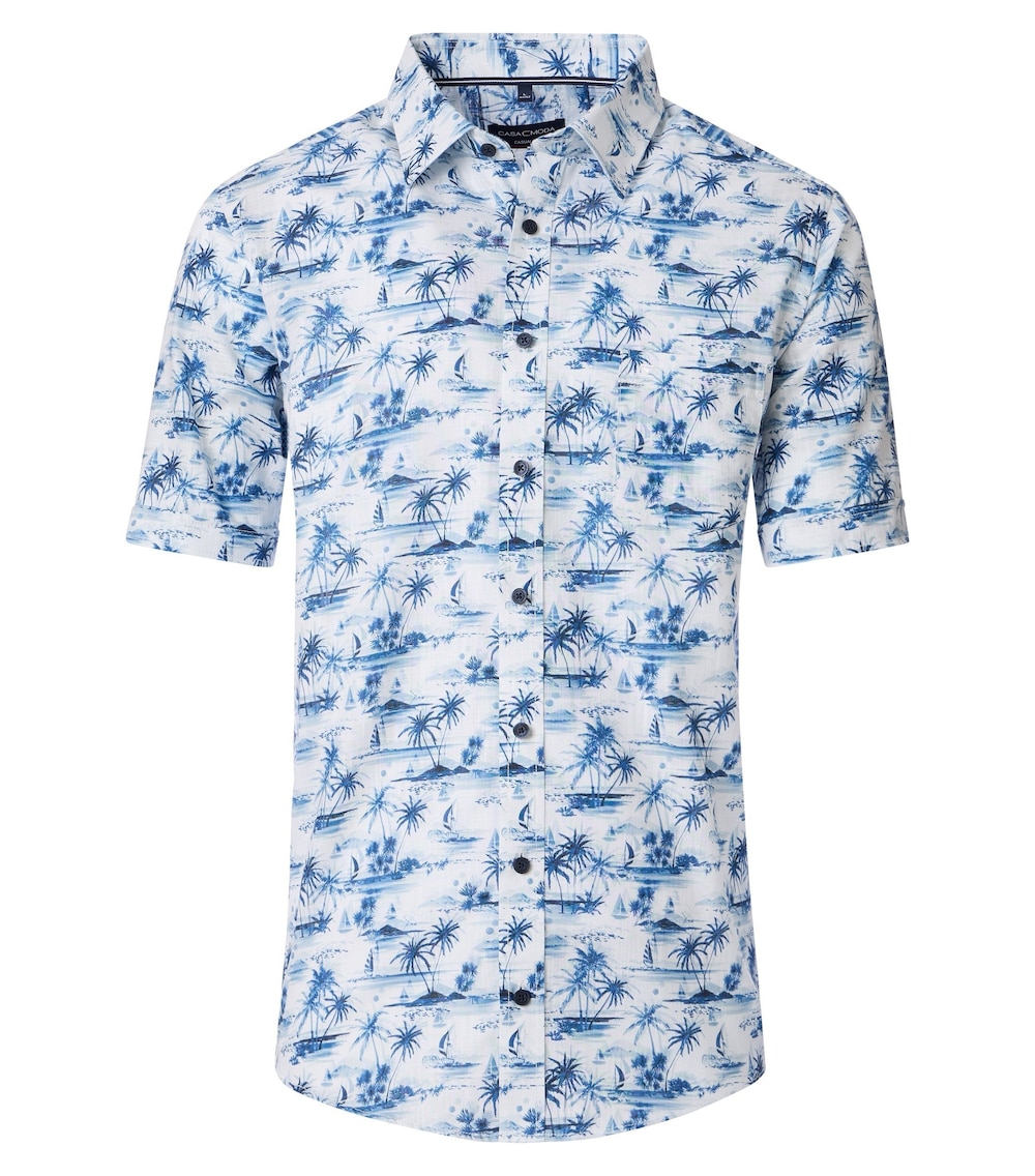 Freizeithemd Kurzarm Print Casual Fit