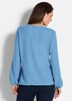 Elegante Bluse mit Zierblende, Rundhals