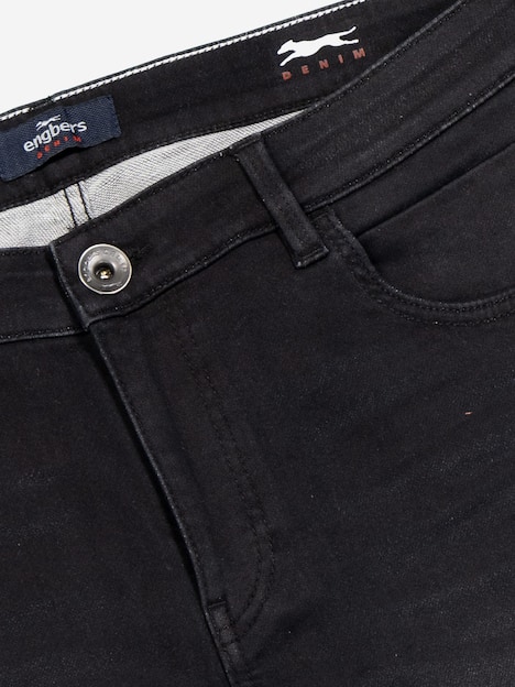 engbers Herren Super-Stretch-Jeans regular , Schwarz