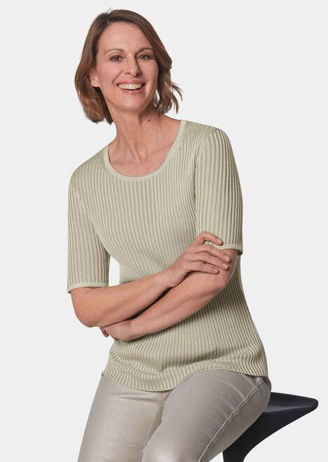Pflegeleichter Pullover in hochwertiger Rippenstruktur