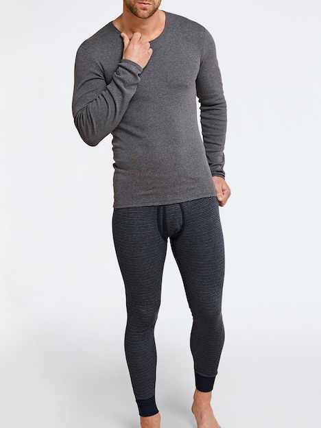 Schiesser Herren Lange Unterhose Feinripp Melange