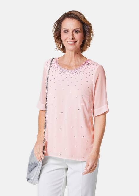 Bluse mit schimmernden Pailletten
