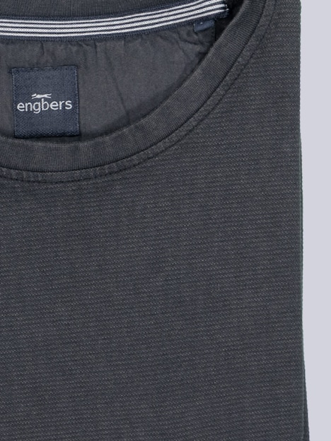 Herren Rundhals T-Shirt mit Brusttasche , Schwarz