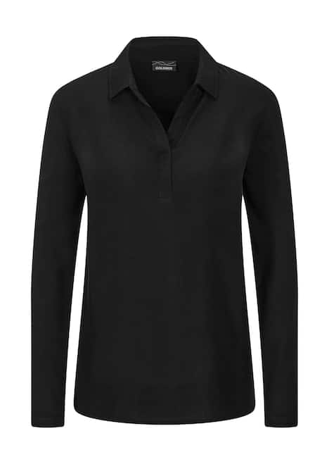 Zeitlose Viskosebluse mit Hemdkragen