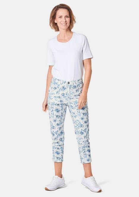 Florale Druckhose mit Allover-Print