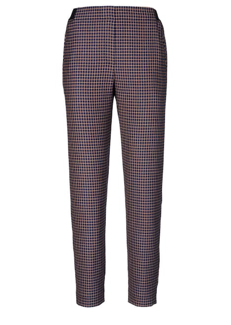 GOLDNER Geruite broek Comfortabele geruite stretchbroek