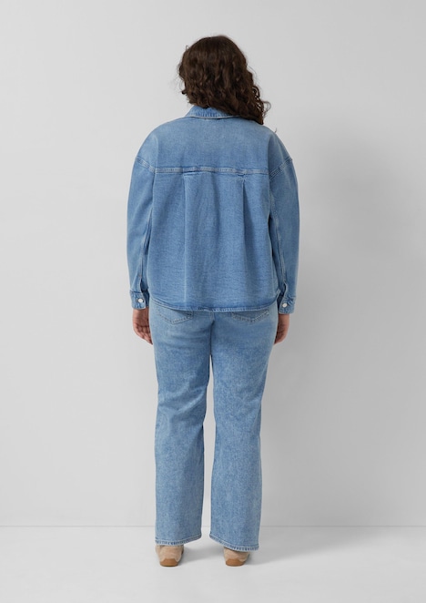 Denim-Jacke im Relaxed Fit mit Hemdkragen