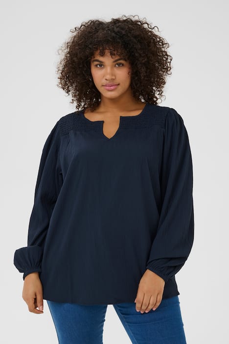 Langarm-Bluse Regular fit