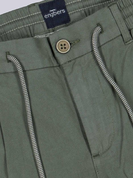 Herren Chino-Bermuda mit Tunnelzug , Khaki
