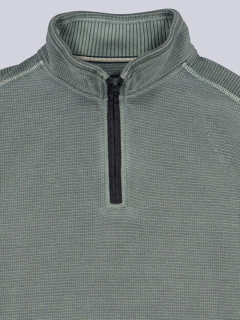 Herren Sweatshirt mit Stehkragen , Oliv