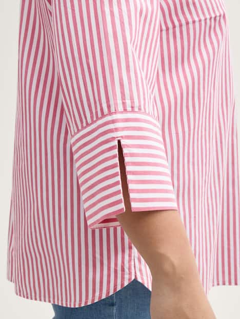 Loose Fit Bluse mit Streifenmuster