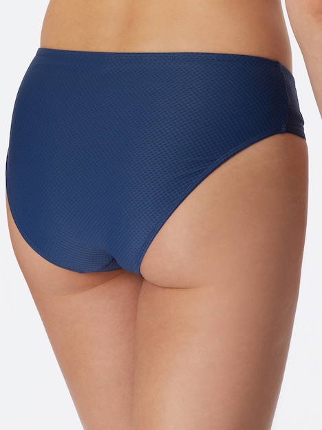 Schiesser Damen Bikini-Hose Midi - Mix & Match Swim - blau