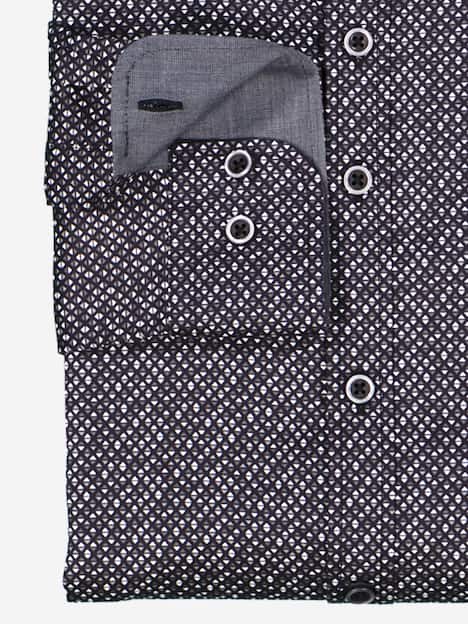 engbers Herren Langarm-Hemd gemustert , Schwarz