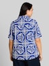 Loose Fit Bluse mit Leinenanteil