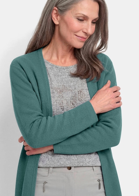 Feinstrickjacke mit Schurwolle