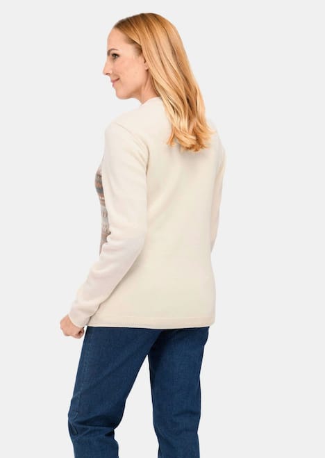 GOLDNER Noorse tricot jasje Tricot jasje met Noors motief en warme scheerwol