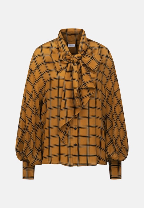 Damen Ausgestellte Bluse - Karo