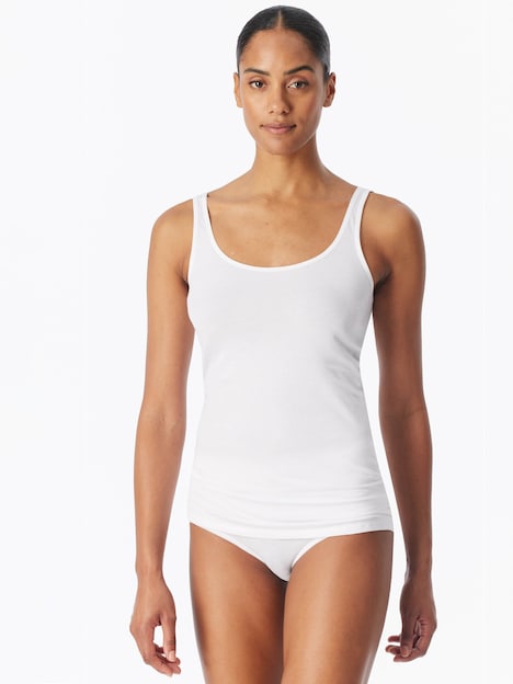 Schiesser Damen 2er-Pack Trägertop - white - 42