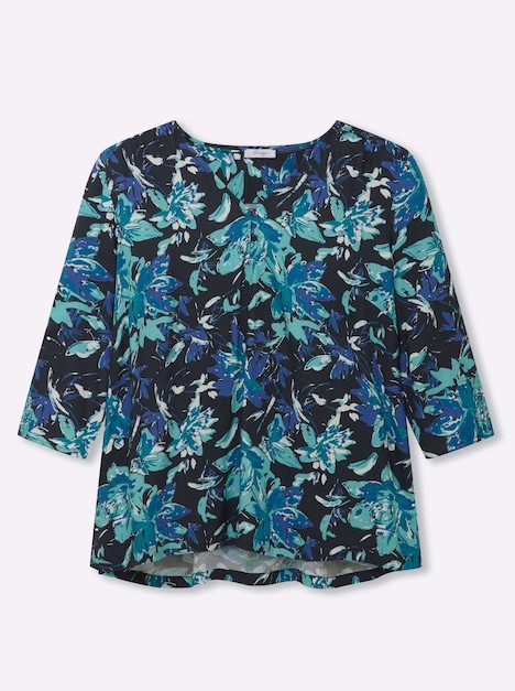 Tunika 3/4-Arm Sonstiges Muster Ohne Kragen