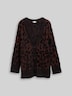Loose Fit Cardigan mit Leo-Muster