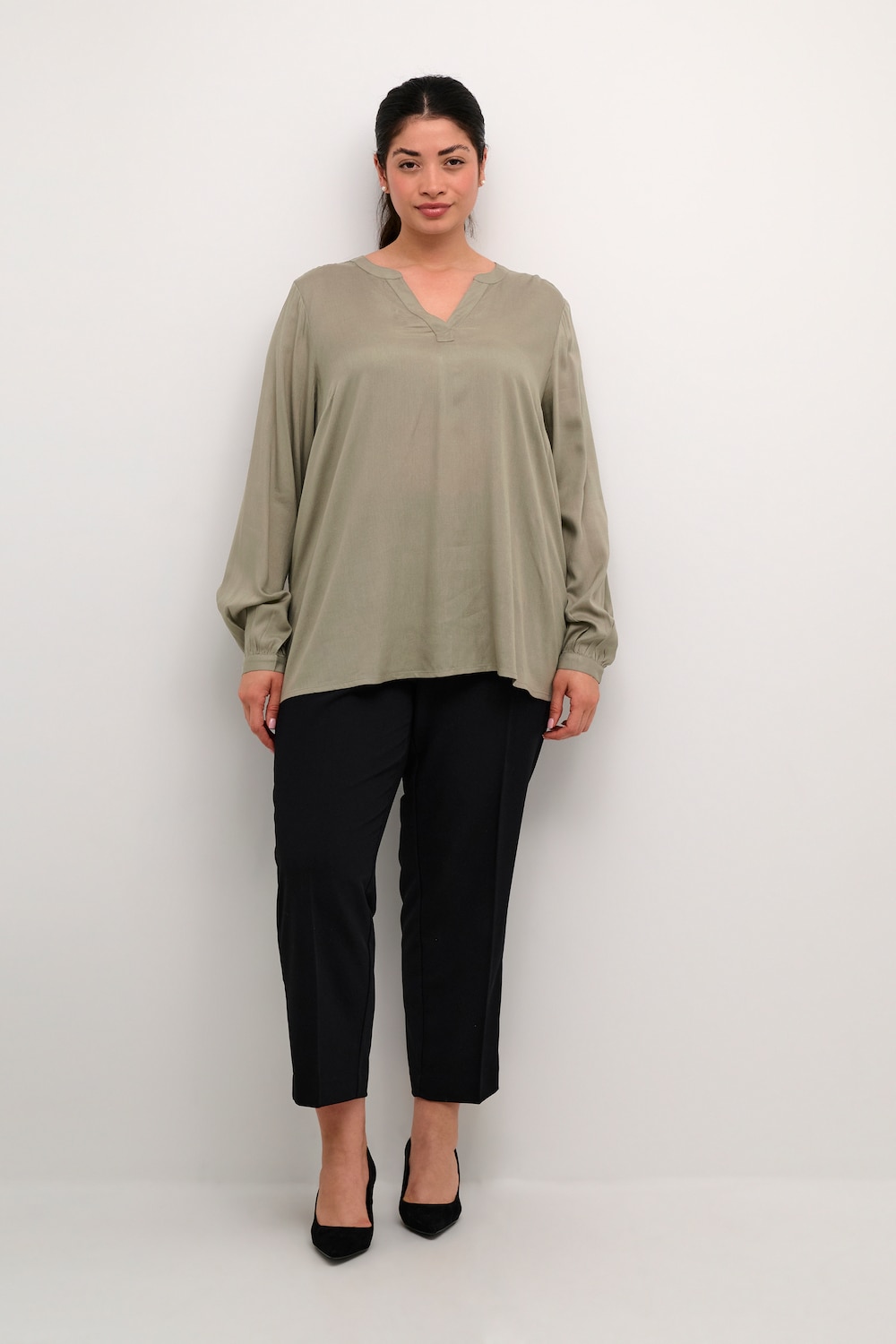Langarm-Bluse Regular fit
