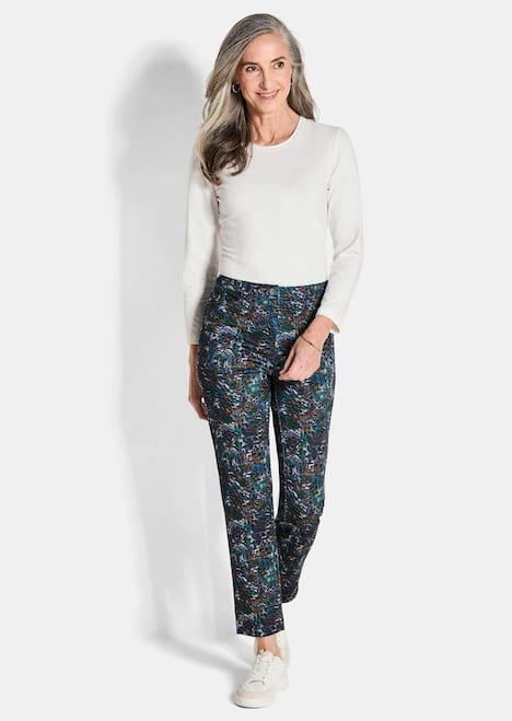 Knöchellange Stretch-Druckhose LOUISA