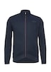 Sportive Strickjacke im Fabricmix mit Kontrastdetail