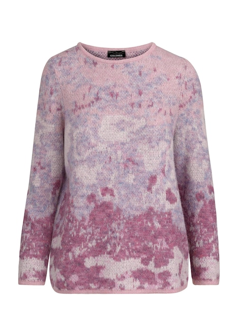 Langarm Jacquard-Pullover mit Muster