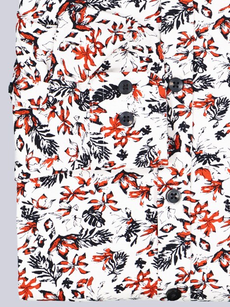 Herren Jersey-Hemd slim fit , Rot
