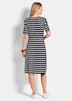 Viskosekleid im Streifen-Look