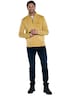 engbers Herren Sweatshirt mit Troyerkragen , Safrangelb