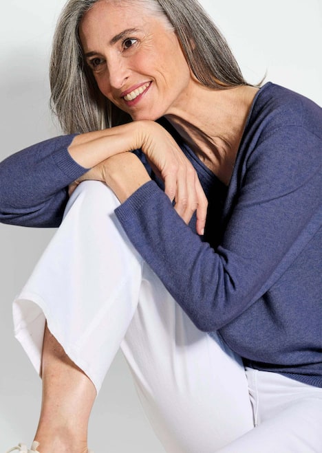 Basicpullover mit V-Ausschnitt