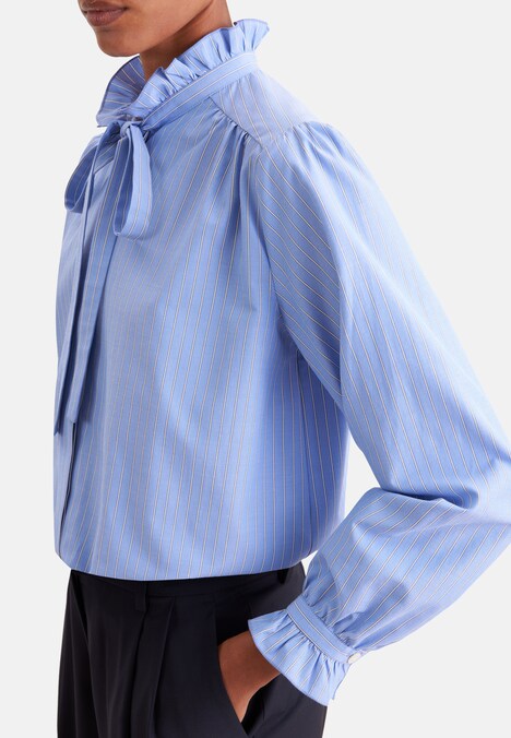 Damen Ausgestellte Bluse - Gestreift