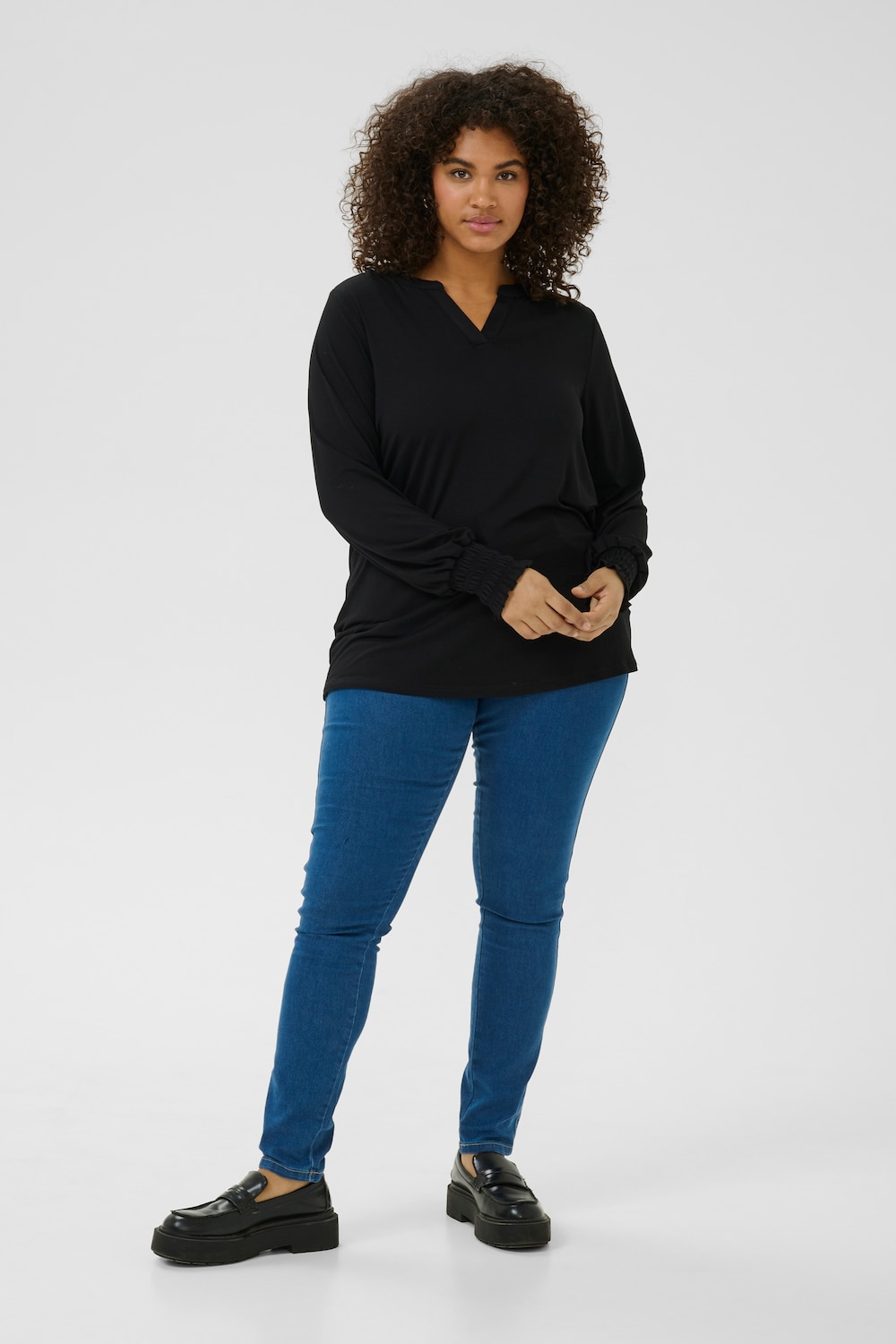 Langarm-Bluse Regular fit