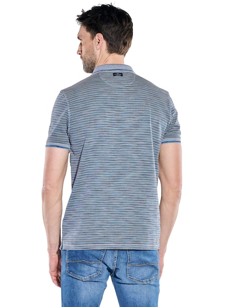 Herren Polo-Shirt meliert , Grau