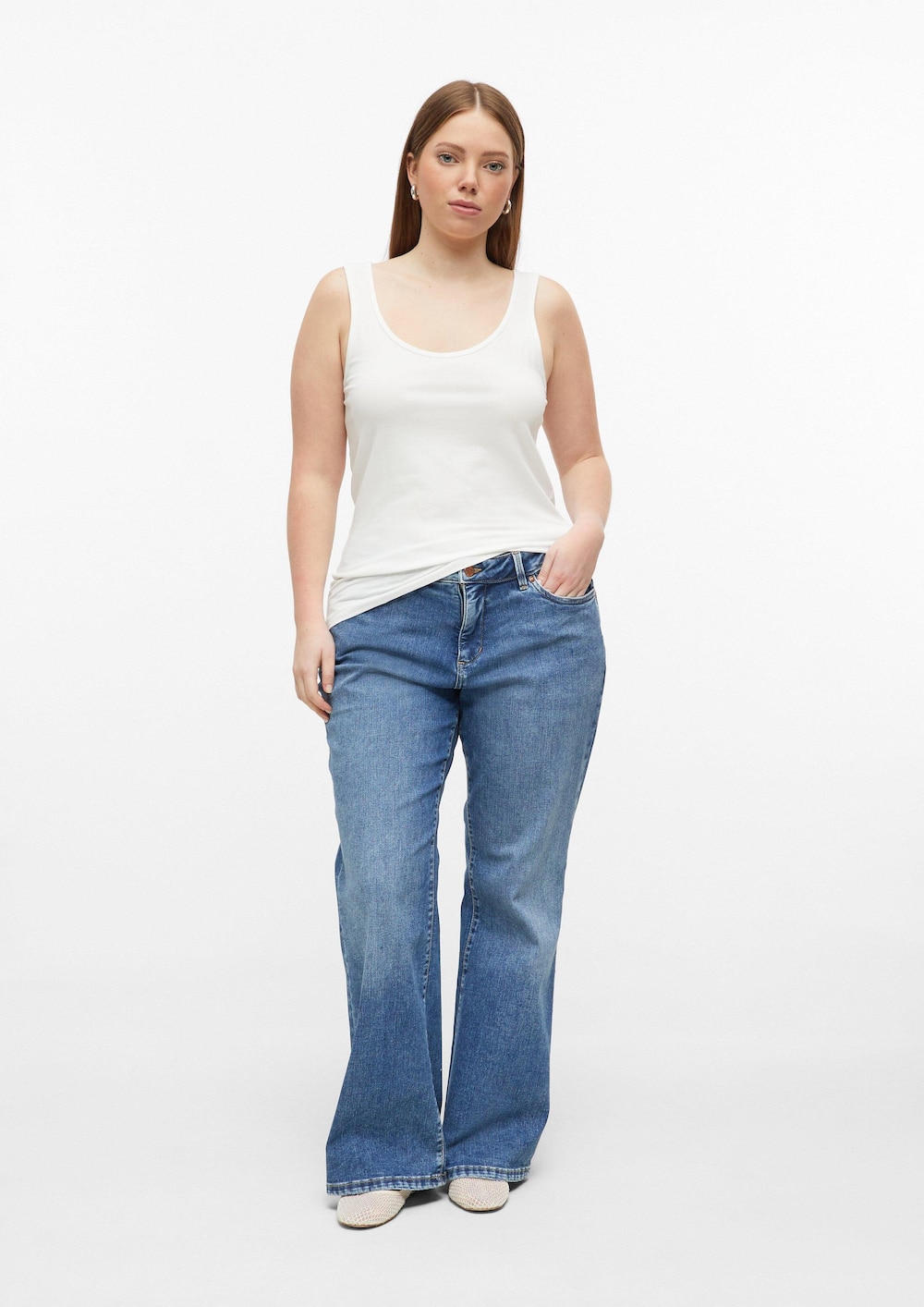 Jeans Flare / Mid Rise / Flared Leg