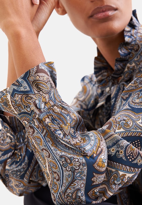 Damen Ausgestellte Bluse - Druck