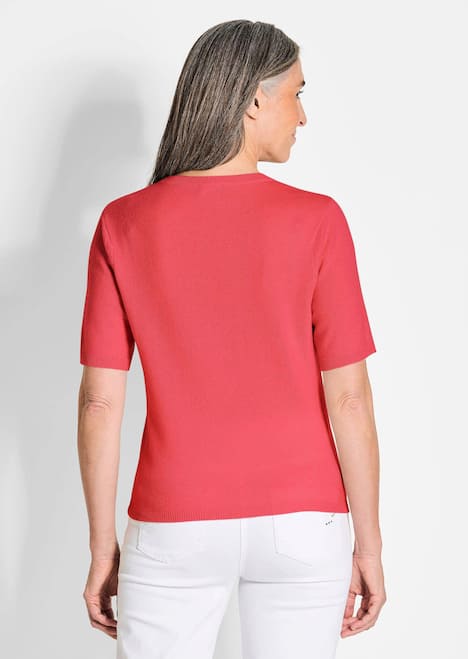 GOLDNER Pullover van kasjmier met ronde hals Pullover van kasjmier met korte mouwen en ronde hals