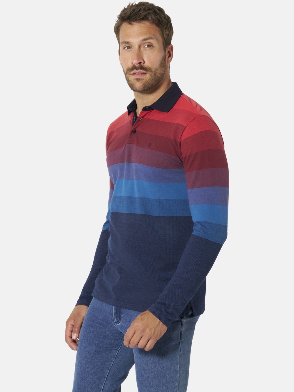 Langarm-Poloshirt LEMIN