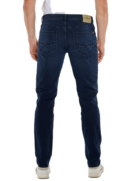 Herren Super-Stretch-Jeans slim fit , Indigoblau