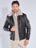 engbers Herren Lederjacke mit heraustrennbarem Kragen , Dunkelbraun